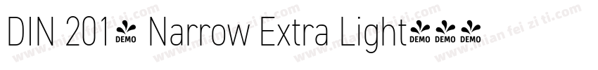DIN 2014 Narrow Extra Light字体转换